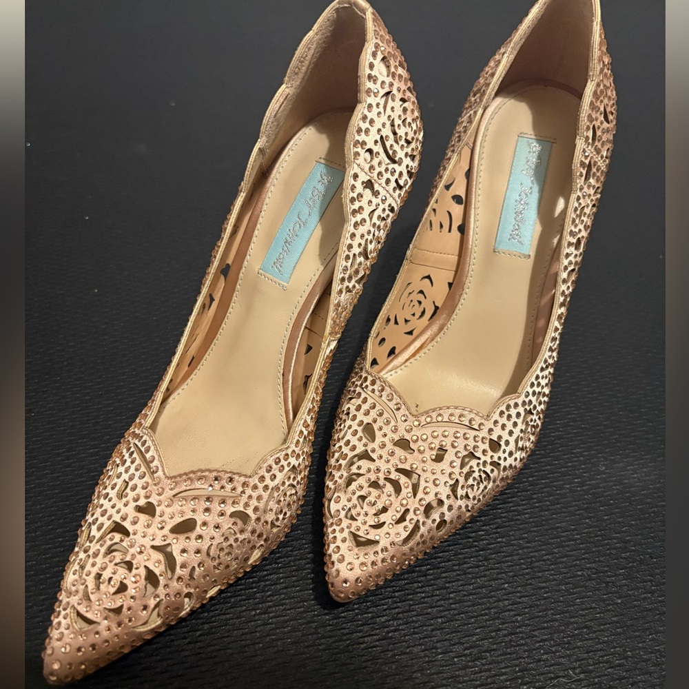 Betsey Johnson Elsa Champagne Pump Heels